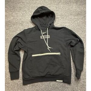 Milwaukee Bucks Sweatshirt Mens Medium Black Hoodie Nike Engineered